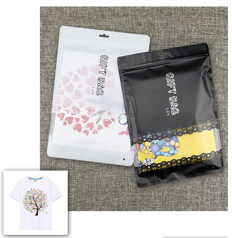 Manufacturer Custom Top grade frosted self-sealing bags for T-shirts, underwear and trousers E